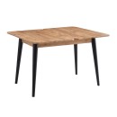 Τραπέζι Dolunay Megapap επεκτεινόμενο χρώμα atlantic pine - μαύρο 100x60(120x100)x79,5εκ.