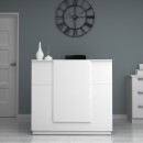 Γραφείο υποδοχής - reception Gemini Megapap χρώμα λευκό 120x70x110εκ.