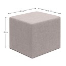 Σκαμπώ Linda Megapap υφασμάτινο χρώμα μπεζ 40x40x40εκ.