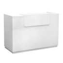 Γραφείο υποδοχής - reception Lemmon Megapap χρώμα λευκό 160x70x110εκ.