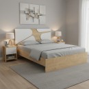 Κρεβάτι Bergamo Megapap χρώμα φυσικό οξιάς 160x200εκ.