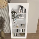 Βιβλιοθήκη Voila Megapap χρώμα λευκό 74x35x180εκ.