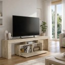 Έπιπλο τηλεόρασης Woodra Megapap χρώμα travertine 180x31,3x50,2εκ.