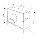 Μπουφές Gora Megapap χρώμα sapphire oak - silky black 110x40x82εκ.