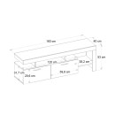 Έπιπλο τηλεόρασης Acnes Megapap χρώμα travertine 160x40x53εκ.