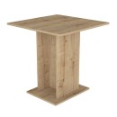 Σετ τραπεζαρία 5τμχ Allos - Rosa Megapap χρώμα sapphire oak - γκρι/χρωμίου πόδι 75x75x77εκ.