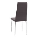 Σετ τραπεζαρία 5τμχ Allos - Rosa Megapap χρώμα sapphire oak - καφέ/χρωμίου πόδι 75x75x77εκ.