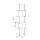 Βιβλιοθήκη Piri Megapap χρώμα sandstone 35x30x161εκ.