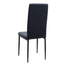 Σετ τραπεζαρία 5τμχ Darlen - Rosa Megapap χρώμα sapphire oak - μαύρο 125x72x74εκ.