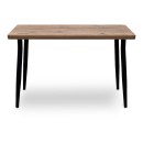 Τραπέζι Levico Megapap Mdf - μεταλλικό χρώμα ακακίας 130x75x75εκ.