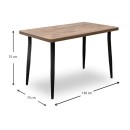 Τραπέζι Levico Megapap Mdf - μεταλλικό χρώμα ακακίας 130x75x75εκ.