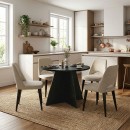Τραπέζι Tailor Megapap χρώμα sencron black Ø100x75,7εκ.