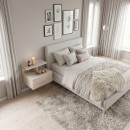 Κομοδίνο επιτοίχιο Mislina Megapap χρώμα travertine 40x33,2x32εκ.