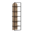 Βιβλιοθήκη Archy Megapap χρώμα ανοιχτό καρυδί 53x31,7x180εκ.