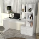 Γραφείο εργασίας Mantra Megapap χρώμα λευκό 155x60x152εκ.