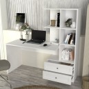 Γραφείο εργασίας Mantra Megapap χρώμα λευκό 155x60x152εκ.