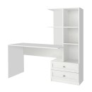 Γραφείο εργασίας Mantra Megapap χρώμα λευκό 155x60x152εκ.