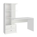 Γραφείο εργασίας Mantra Megapap χρώμα λευκό 155x60x152εκ.