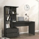 Γραφείο εργασίας Mantra Megapap χρώμα ανθρακί 155x60x152εκ.
