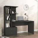 Γραφείο εργασίας Mantra Megapap χρώμα ανθρακί 155x60x152εκ.