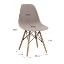 Σετ τραπεζαρία 5τμχ Darlen - Nova Megapap χρώμα καρυδί - cappuccino 125x72x74εκ.