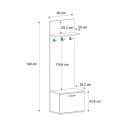 Έπιπλο εισόδου Track Megapap χρώμα καρυδί 60x38,2x190εκ.