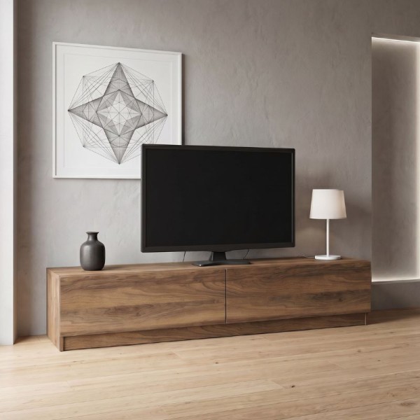 Έπιπλο τηλεόρασης Ahenk Megapap χρώμα καρυδί 160x31,3x32,9εκ.