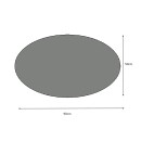 Καθρέπτης τοίχου Vista Megapap χρώμα λευκό 90x50x2,2εκ.