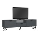 Έπιπλο τηλεόρασης Jasmine Megapap χρώμα ανθρακί 170x35x50εκ.