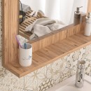 Καθρέπτης μπάνιου Devlin Megapap χρώμα pine oak 60x10x45εκ.