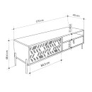 Έπιπλο τηλεόρασης Dionysos Megapap χρώμα γκρι ρετρό 170x45x48,6εκ.