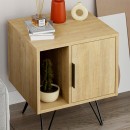 Κομοδίνο Glynn Megapap χρώμα sapphire oak 50,2x44,6x60εκ.
