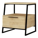 Κομοδίνο Pal Megapap χρώμα sapphire oak 45x40x50εκ.