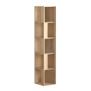 Βιβλιοθήκη γωνιακή Piano Megapap χρώμα sapphire oak 31,4x31,4x158,9εκ.