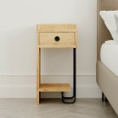 Κομοδίνο Sirius Megapap αριστερό χρώμα sapphire oak 32x30x61εκ.