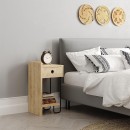 Κομοδίνο Sirius Megapap αριστερό χρώμα sapphire oak 32x30x61εκ.