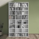 Βιβλιοθήκη Fyodor Megapap χρώμα λευκό 102x16x178εκ.