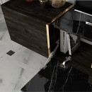 Σύνθεση τηλεόρασης Veyron Megapap χρώμα μαύρο rebab - μαύρο εφέ μαρμάρου 180x33x45εκ.