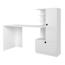 Γραφείο εργασίας Merino Megapap χρώμα λευκό 149,5x61,8x120εκ.