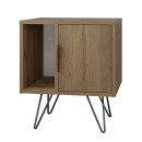 Κομοδίνο Glynn Megapap χρώμα ανοιχτό καρυδί 50,2x44,6x60εκ.