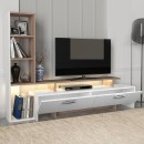 Σύνθεση τηλεόρασης Simal Megapap με LED χρώμα λευκό - cordoba 168,2x31,3x120εκ.