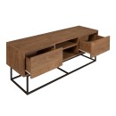 Έπιπλο τηλεόρασης Amedeo Megapap χρώμα καρυδί 140x40x50εκ.