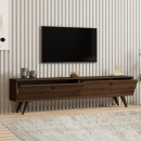 Έπιπλο τηλεόρασης Paris Megapap χρώμα καρυδί 160x25x35εκ.