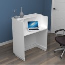 Γραφείο υποδοχής - reception Gemini Megapap χρώμα λευκό 90x50x110εκ.
