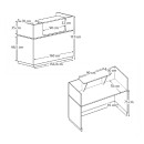 Γραφείο υποδοχής - reception Lemmon Megapap χρώμα καρυδί 160x70x110εκ.