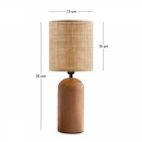 Φωτιστικό επιτραπέζιο Cora Megapap E14 ξύλινο - pe rattan χρώμα φυσικό Ø15x35εκ.