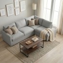 Τραπεζάκι σαλονιού Giza Megapap χρώμα rustic καρυδί 90,2x50,3x50,4εκ.