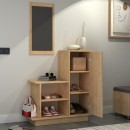 Έπιπλο εισόδου Cute Megapap χρώμα φυσικό οξιάς 90x35x95εκ.