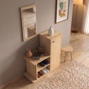 Έπιπλο εισόδου Cute Megapap χρώμα φυσικό οξιάς 90x35x95εκ.