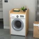Έπιπλο πλυντηρίου Toren Megapap χρώμα φυσικό οξιάς 65x60x100εκ.